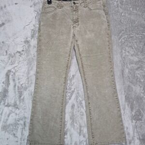 Gap Boot Cut Stretch Corduroy Pants Tan Khaki Mid Rise Womens Size 10 31x31.5